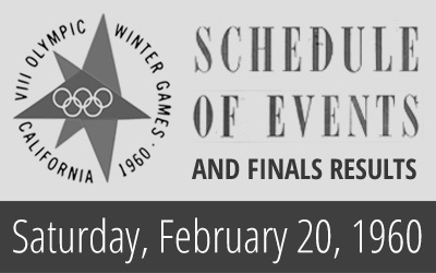 1960 Winter Olympics – Daily Report for 20 February 1960