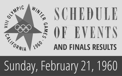 1960 Winter Olympics – Daily Report for 21 February 1960