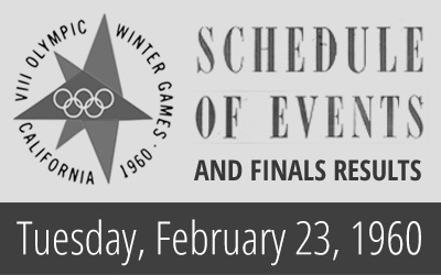 1960 Winter Olympics – Daily Report for 23 February 1960